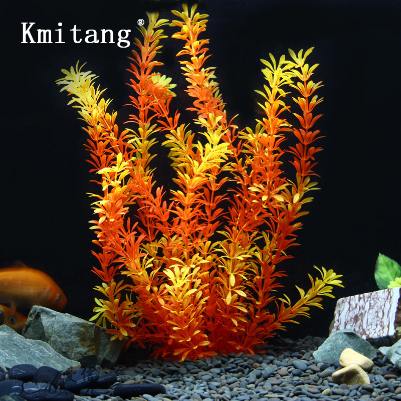 Aquarium Planted Fish Tank - 100cm Tropical Plants Large Artificial Water