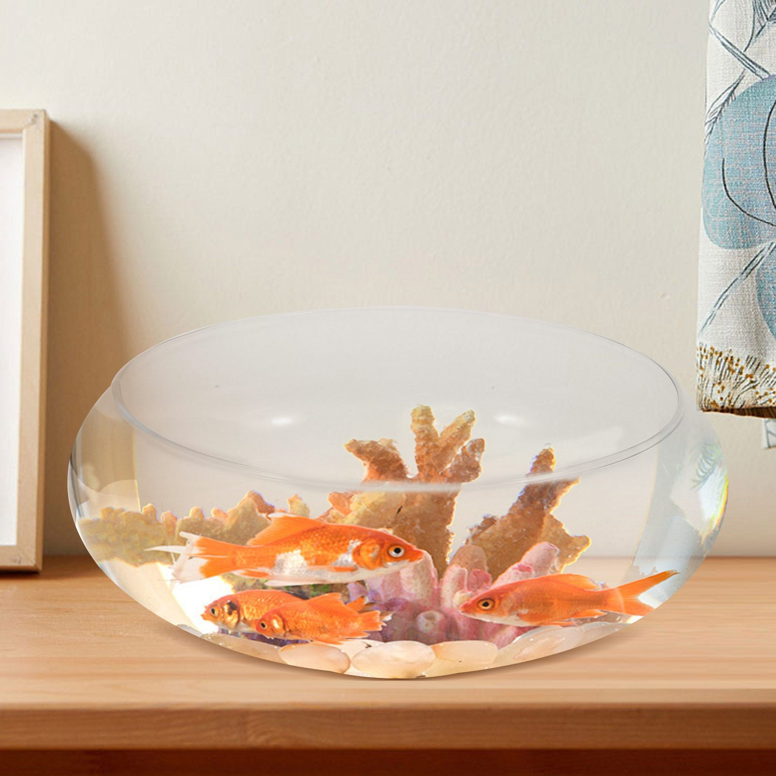 Premium Transparent Glass Fish - Planted Aquarium For Goldfish ulasan dan harga