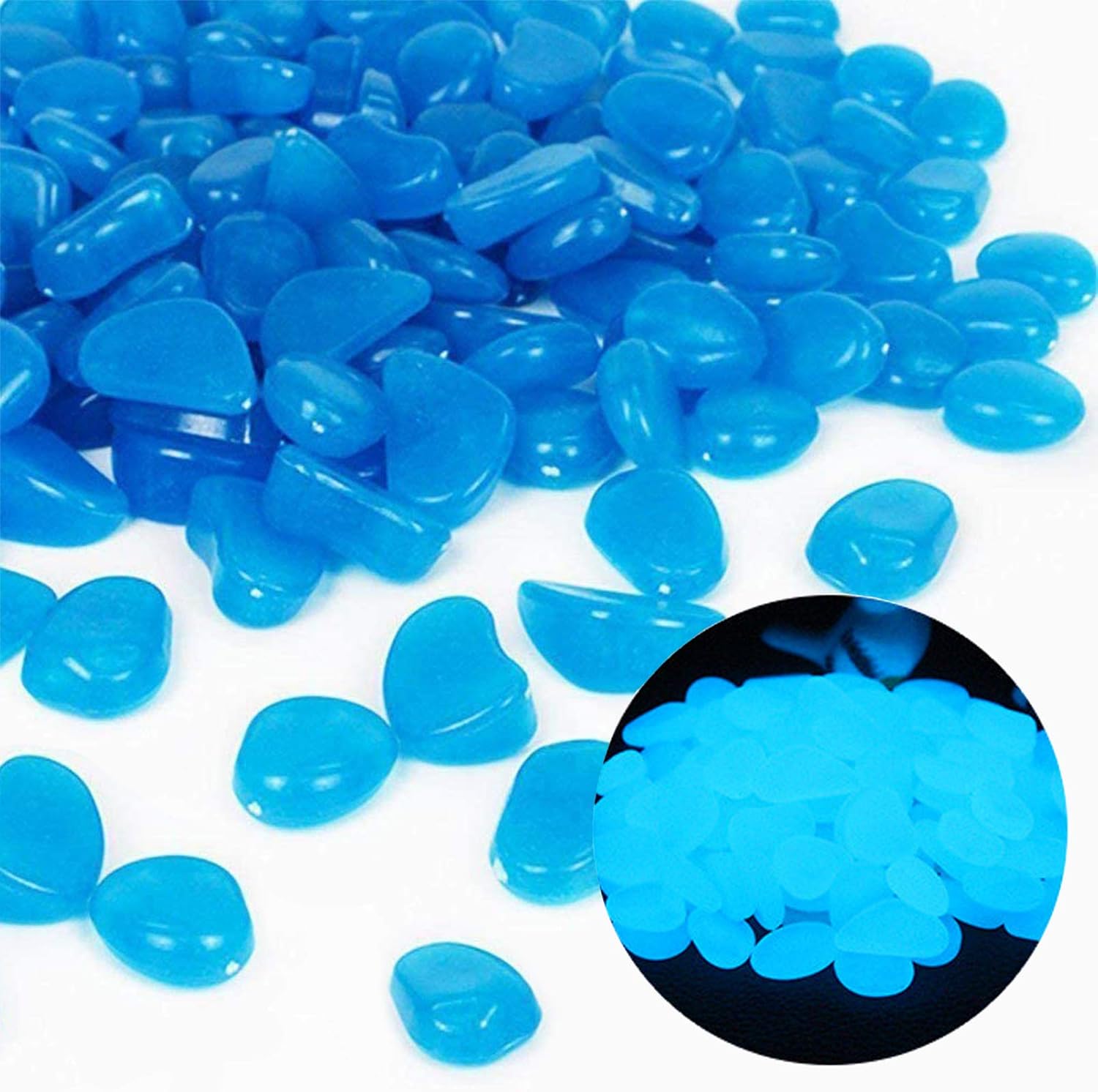 Fish Tank Rocks Glow Blue Pebb - Aquarium Planted Fish Tank ulasan dan harga