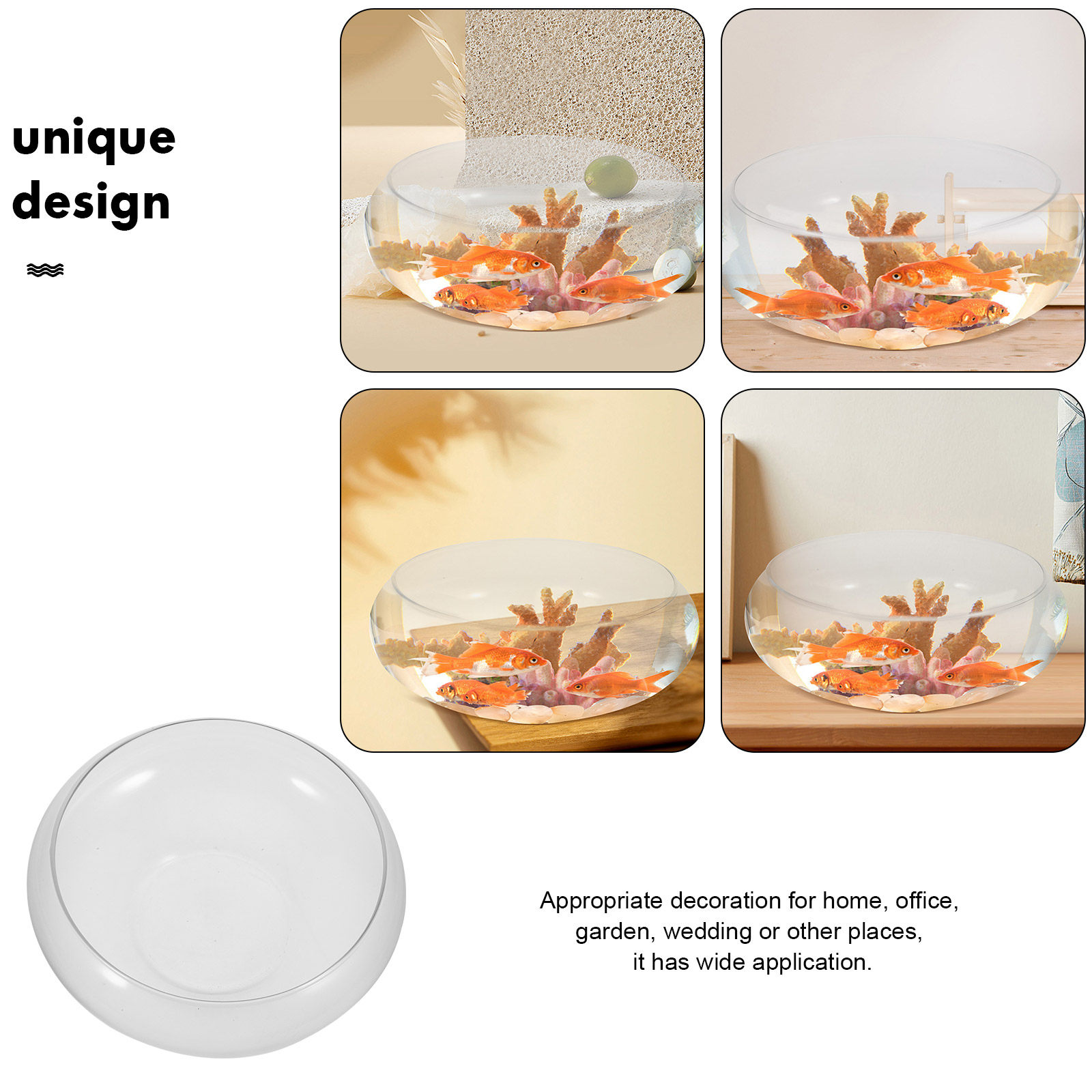 Glass Fish Bowl Small Fish Tan - Planted Aquarium For Goldfish ulasan dan harga